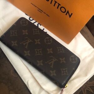 Louis Vuitton Dark Brown Monogram Zipper Wallet